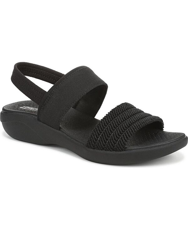ビジーズ レディース シューズ サンダル Bzees Women's Cali Washable Slingback Walking Sandals Black Fabric ブラック