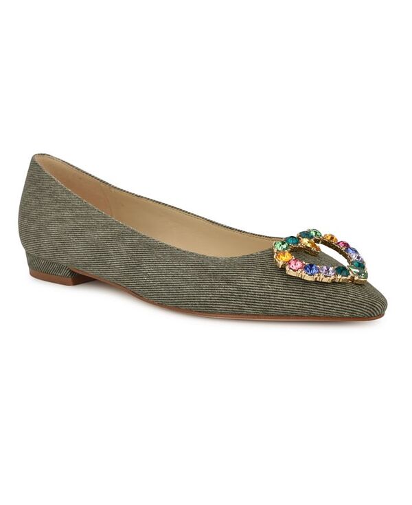 ナインウェスト レディース シューズ パンプス Nine West Women's Hearts Pointy Toe Dress Flats Dark Olive Denim デニム 18,360円