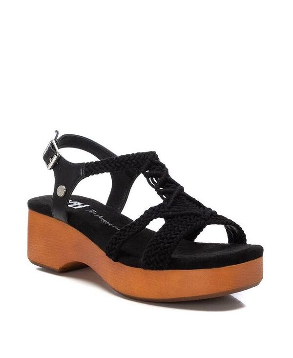 キシタイ レディース シューズ サンダル プラットフォーム XTI Women's Fashion Platform Sandals Black ブラック