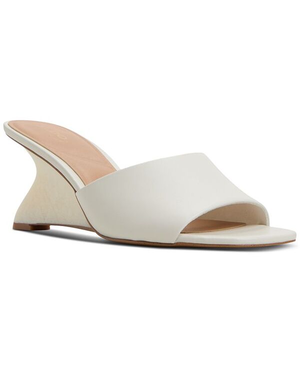 アルド レディース シューズ サンダル ALDO Women's Fiala Square-Toe Sculpted Wedge Sandals White ホワイト