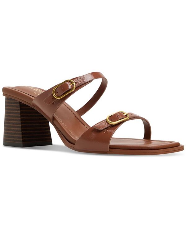 アルド レディース シューズ サンダル ヒール ALDO Women's Maymay Buckle Double Band Block-Heel Slide Sandals Walnut