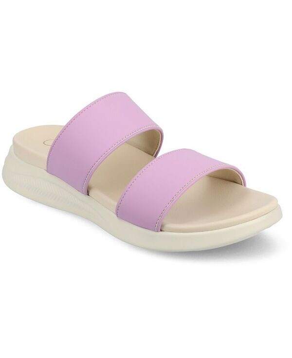 ジュルネ コレクション レディース シューズ サンダル Journee Collection Women's Janis Slip-On Wedge Sandals Lilac ライラック｜ReVida 店