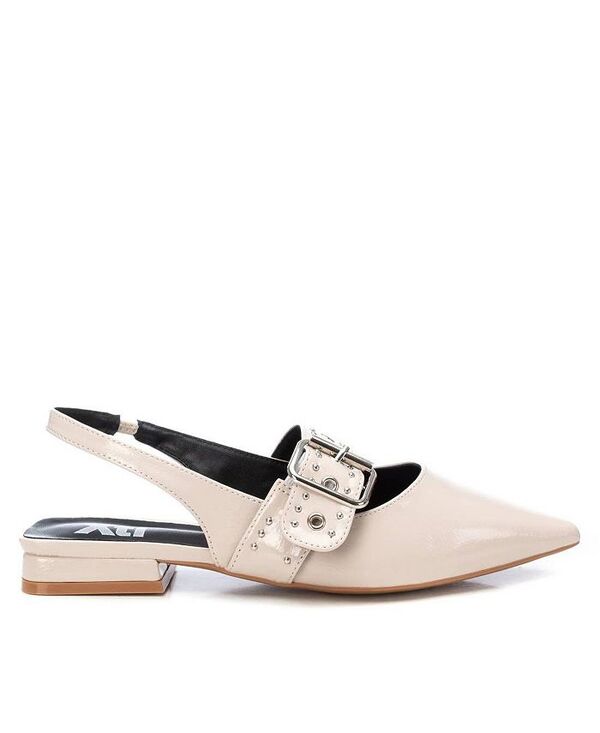 キシタイ王国 レディース シューズ パンプス XTI Women\u0027s Wide Bucke Flats Beige ベージュ
