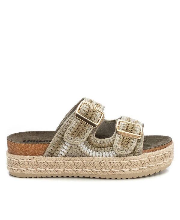 キシタイ レディース シューズ サンダル Refresh Women's Cork Footbed Crochet Sandals By Xti Kakhi｜ReVida 店