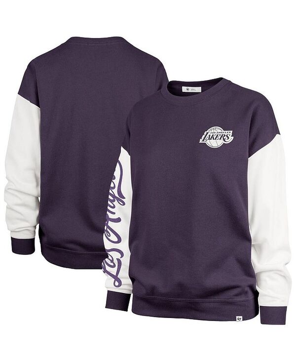 47 ブランド レディース アウター パーカー・スウェット プラスサイズ スウェット シャツ '47 Brand Women's Purple Los Angeles Lakers Plus Size Oversized Rise Andie Pullover Sweatshirt Purple パープル
