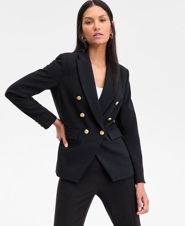 アイ.エヌ.シー インターナショナル コンセプト レディース アウター ジャケット・ブルゾン ブレザー I.N.C. International Concepts Women's Double-Breasted Blazer Deep Black ブラック