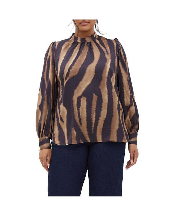 シティーシック レディース トップス シャツ プラスサイズ CITY CHIC Plus Size Untamed Top Brandy untamed