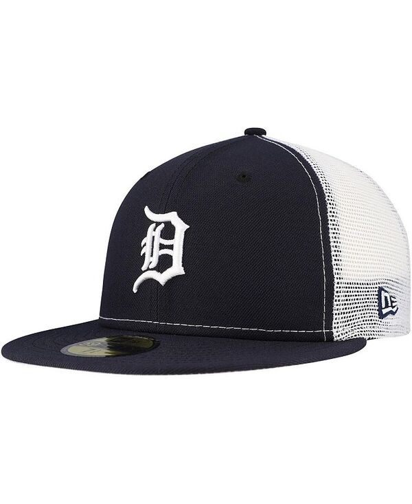 ニューエラ メンズ アクセサリー 帽子 New Era Men's Navy Detroit Tigers Team Color 59FIFTY Trucker Fitted Hat Navy ネイビー