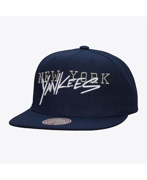 ミッチェル&ネス メンズ アクセサリー 帽子 Mitchell & Ness Men's Navy New York Yankees Team Tagged Snapback Hat Navy ネイビー｜ReVida 店