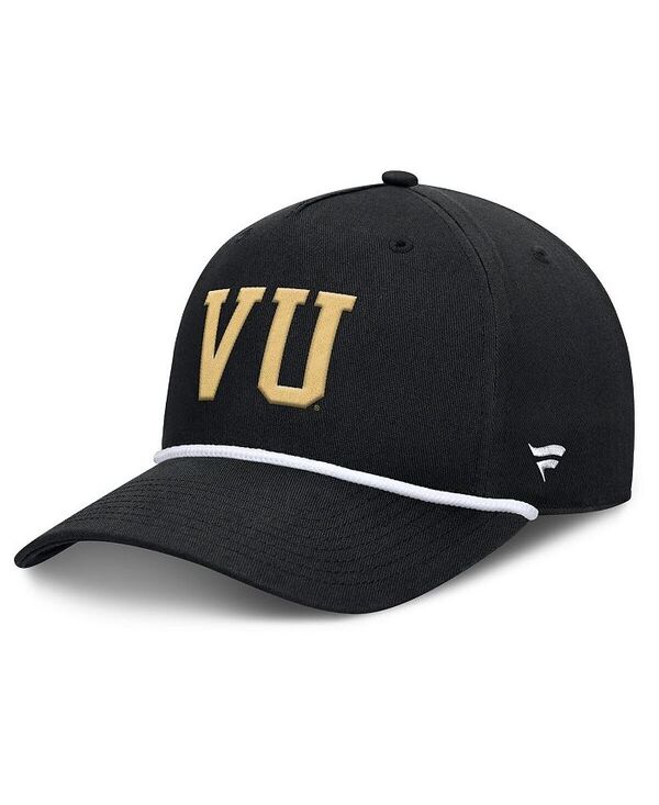 ファナティクス メンズ アクセサリー 帽子 Fanatics Men's Black Vanderbilt Commodores Foul Ball Rope Adjustable Hat Black ブラック