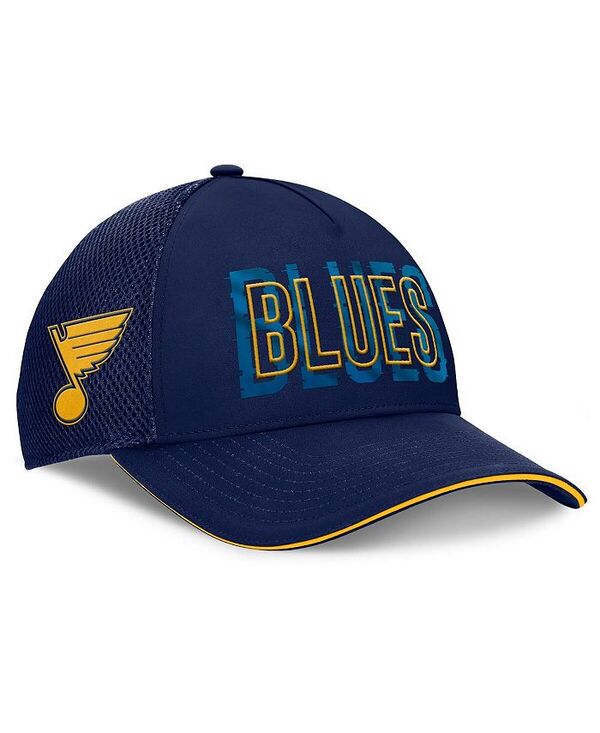 ファナティクス メンズ アクセサリー 帽子 Fanatics Men's Navy St. Louis Blues Fundamental Flex Hat Navy ネイビー