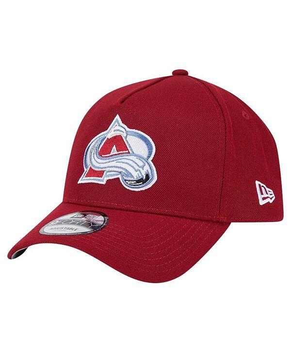 ニューエラ メンズ アクセサリー 帽子 New Era Men's Burgundy Colorado Avalanche Core A-Frame 9FORTY Adjustable Hat Burgundy バーガンディ|ReVida 店