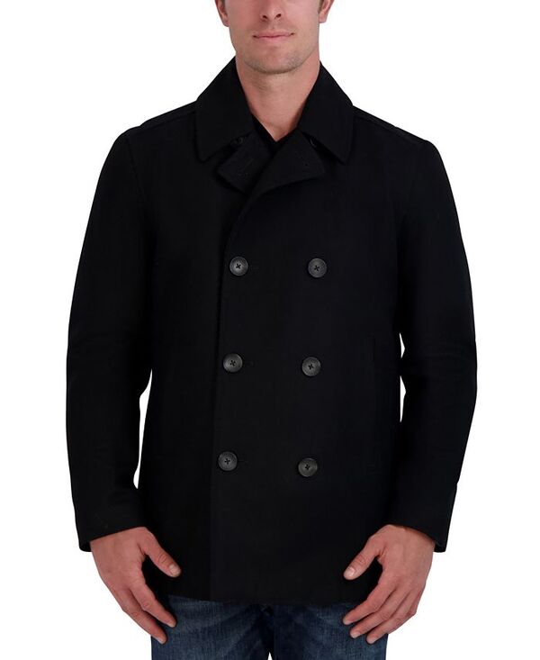 ナウティカ メンズ アウター ジャケット・ブルゾン コート Nautica Men's Classic Peacoat Black ブラック