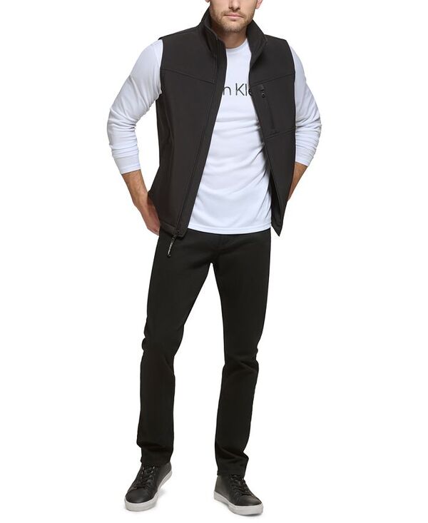 カルバンクライン メンズ アウター ジャケット・ブルゾン ベスト Calvin Klein Men's Infinite Stretch Soft Shell Vest Black ブラック
