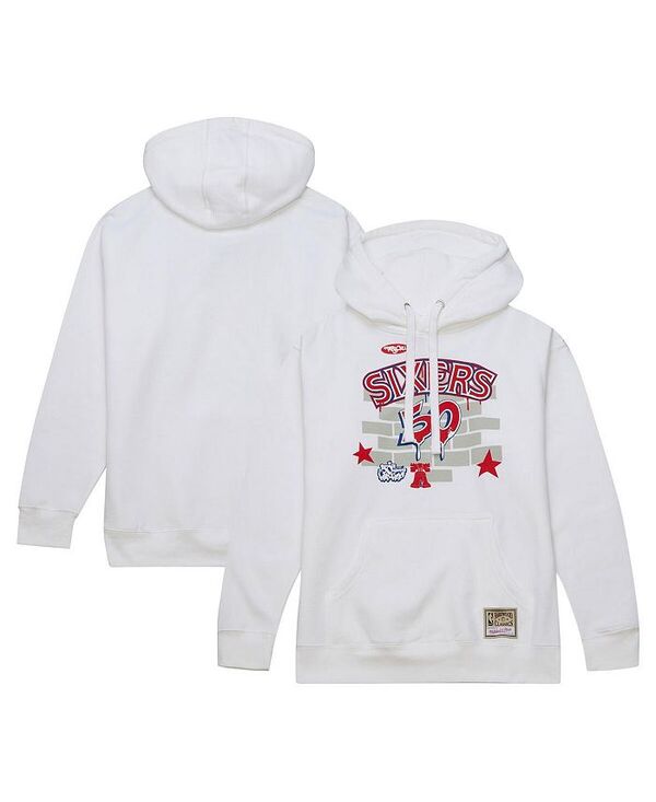 ミッチェル\u0026ネス メンズ アウター パーカー・スウェット パーカー Mitchell \u0026 Ness Men\u0027s x Tats Cru White Philadelphia 76ers Hardwood Classics Brick Pullover Hoodie White 白いこと