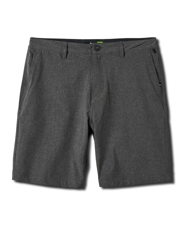 クイックシルバー メンズ ボトムス ハーフパンツ・ショーツ ショートパンツ Quiksilver Men's Union Heather Amphibian 20 Hybrid Shorts Black ブラック｜ReVida 店