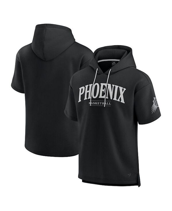 ファナティクス メンズ アウター パーカー・スウェット パーカー Fanatics Men's Black Phoenix Suns Elements Ready Short Sleeve Pullover Hoodie Black ブラック