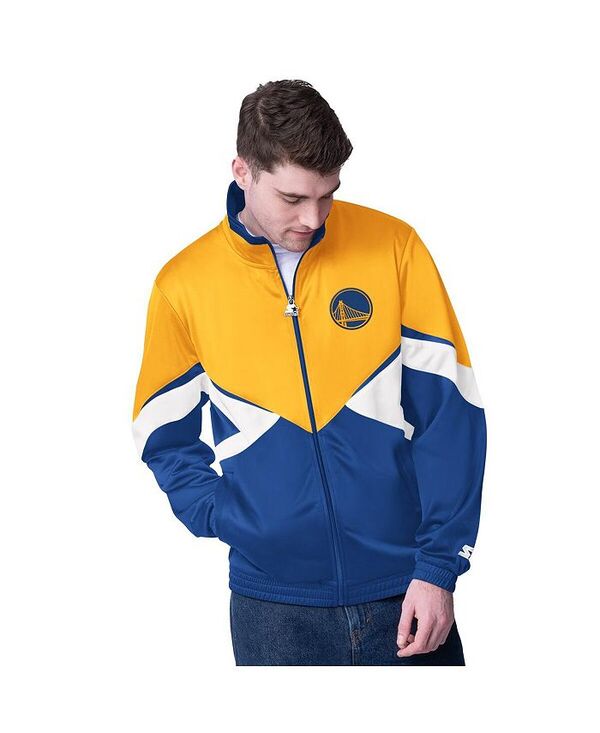 スターター メンズ アウター ジャケット・ブルゾン ジャケット Starter Men Gold/Royal Golden State Warriors Rush Applique Full-Zip Track Jacket Gold Royal ゴールド