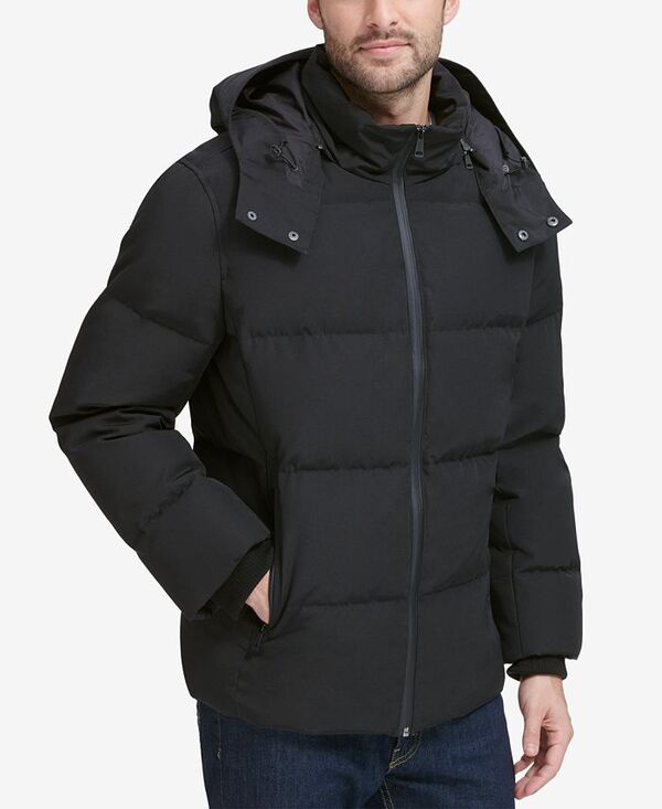 コールハーン メンズ アウター ジャケット・ブルゾン パーカー ジャケット Cole Haan Men's Kenny Puffer Parka Jacket Black ブラック 29,770円