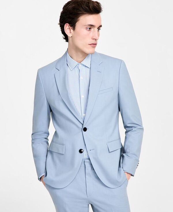 ヒューゴボス メンズ アウター ジャケット・ブルゾン ウール ジャケット Hugo Boss Men's Modern-Fit Wool Blend Suit Jacket Blue ブルー｜ReVida 店