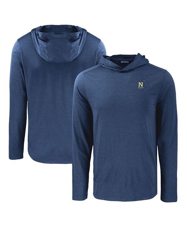 カッターアンドバック メンズ トップス Tシャツ パーカー Cutter & Buck Men's navyMidshipmen Coastline Epic Comfort Eco Long Sleeve Hoodie T-Shirt Navy ネイビー
