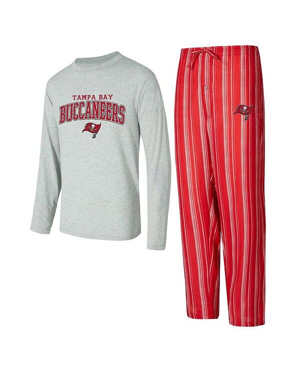 コンセプツ スポーツ メンズ トップス Tシャツ パンツ シャツ Concepts Sport Men's Tampa Bay Buccaneers Petition Long Sleeve T-Shirt Pants Sleep Set Red Heather Gray グレー