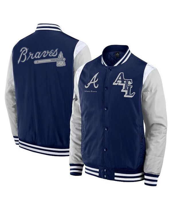 ファナティクス メンズ アウター ジャケット・ブルゾン ジャケット Fanatics Men's Navy Atlanta Braves Elements Elite Full-Snap Jacket Navy ネイビー