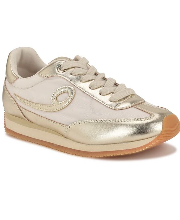 ナインウェスト レディース シューズ スニーカー レース Nine West Women's Fivo Lace-Up Sneakers Gold ゴールド｜ReVida 店