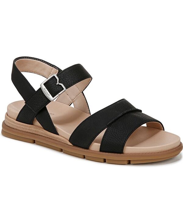 ドクター・ショール レディース シューズ サンダル Dr. Scholl's Women's Timeless Fun Open Round Toe Strappy Sandals Black Faux Leather ブラック