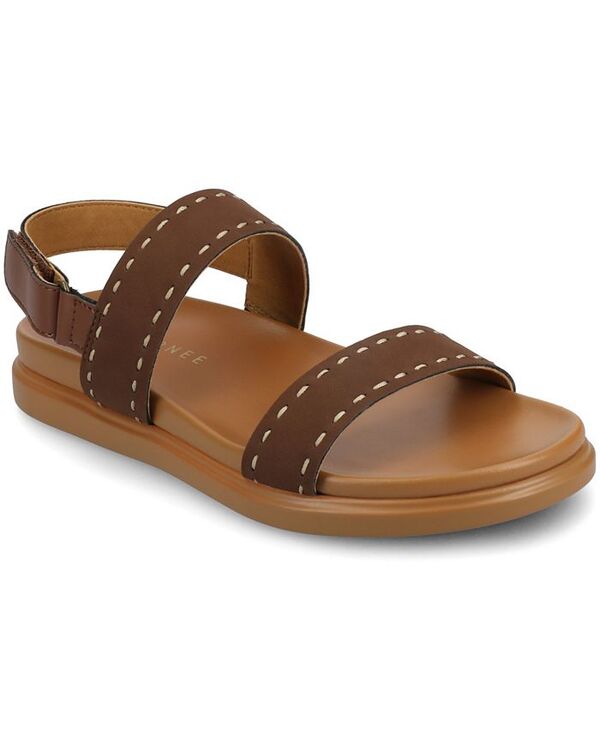 ジュルネ コレクション レディース シューズ サンダル Journee Collection Women's Milie Multi Strap Wedge Sandals Brown ブラウン 15,251円
