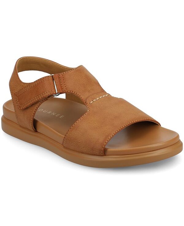 ジュルネ コレクション レディース シューズ サンダル Journee Collection Women's Mira T-Strap Wedge Sandals Cognac