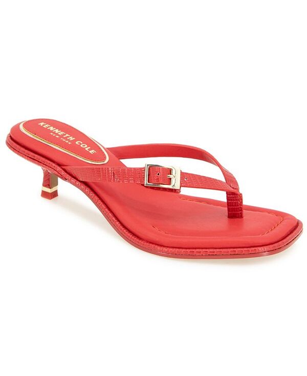 ケネスコール レディース シューズ サンダル ヒール Kenneth Cole New York Women's Gillie Kitten Heel Sandals Red Lizard レッド｜ReVida 店
