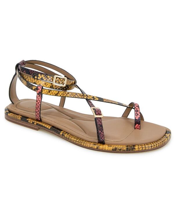 ケネスコール レディース シューズ サンダル Kenneth Cole New York Women's Paros Square Toe Flat Sandals Multi Postal Snake マルチカラー