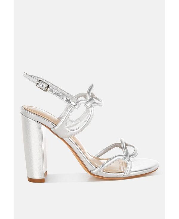 ロンドンラグ レディース シューズ サンダル カットアウト トール London Rag Ryzah Metallic Cut Out Chain Sandals Silver シルバー