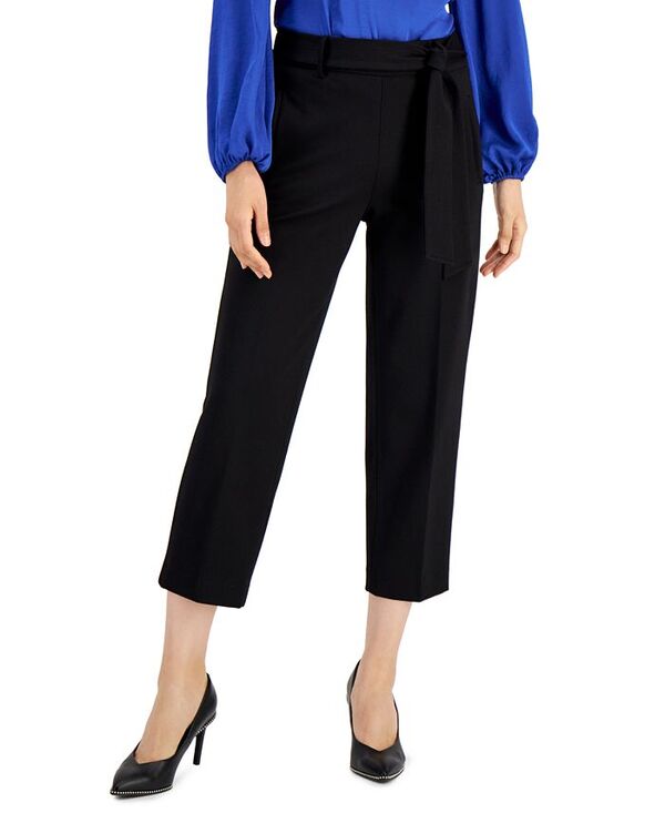 バースリー レディース ボトムス カジュアルパンツ パンツ キャップ Bar III Women's Tie Front Capris Pants Black ブラック