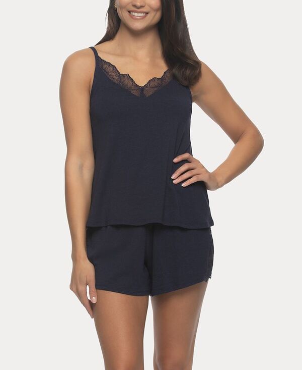 フェリナ レディース アンダーウェア ナイトウェア Felina Women's Desiree Short Sleeve Pajama Camisole and Short Set Eclipse 11,920円