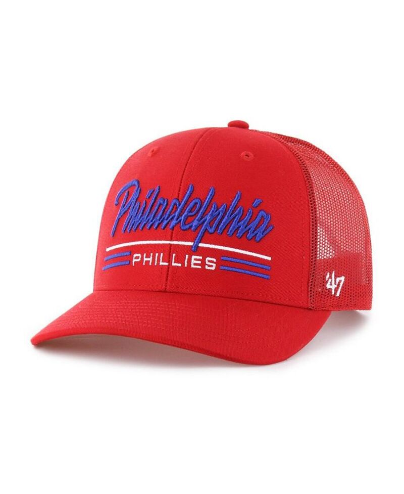 47 ブランド メンズ アクセサリー 帽子 '47 Brand Men's Red Philadelphia Phillies Garner Trucker Adjustable Hat Red レッド|ReVida 店