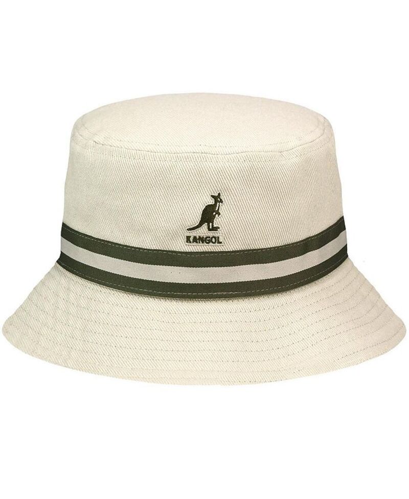 カンゴール メンズ アクセサリー 帽子 Kangol Men's Stripe Lahinch Bucket Hat Beige ベージュ｜ReVida 店