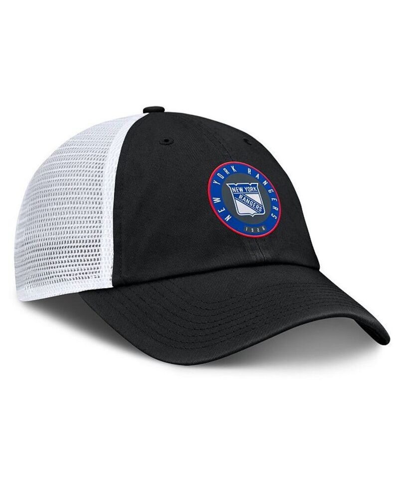 ファナティクス メンズ アクセサリー 帽子 Fanatics Men's Black/Gray New York Rangers Averie Trucker Adjustable Hat Black Gray ブラック