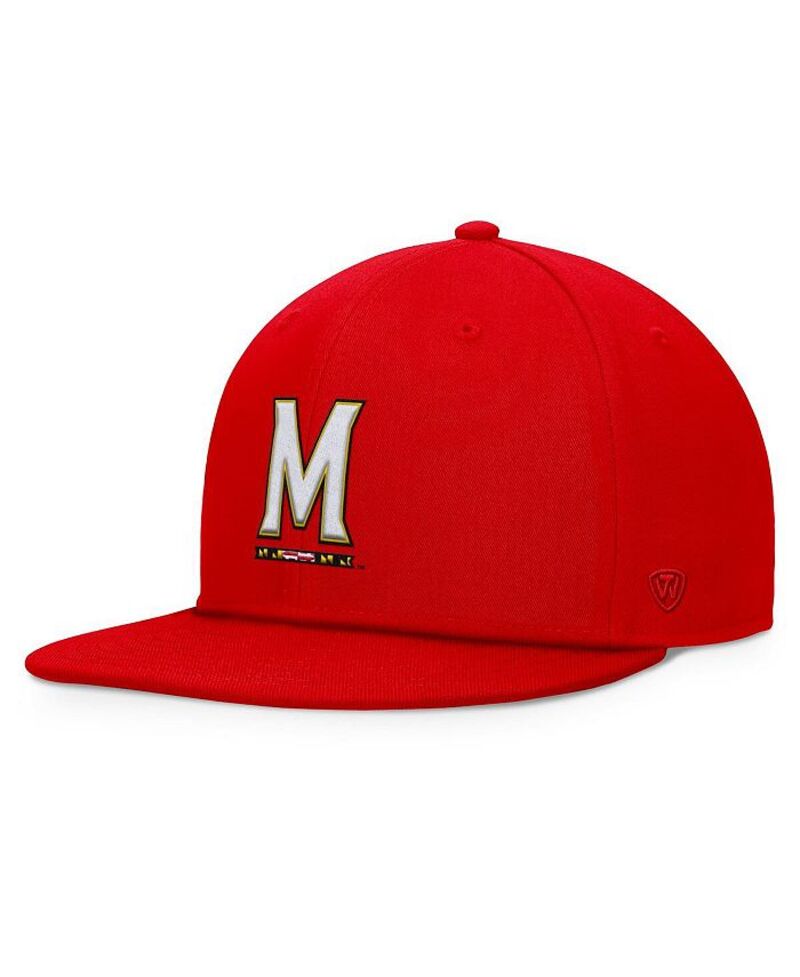 トップオブザワールド メンズ アクセサリー 帽子 Top of the World Men's Red Maryland Terrapins Fundamental Snapback Hat Red レッド 7,686円
