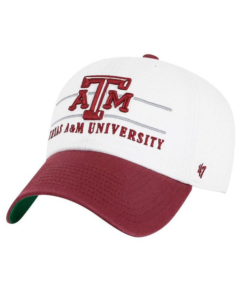47 ブランド メンズ アクセサリー 帽子 '47 Brand Men's White Texas A & M Aggies Gridiron Clean Up Adjustable Hat White ホワイト|ReVida 店