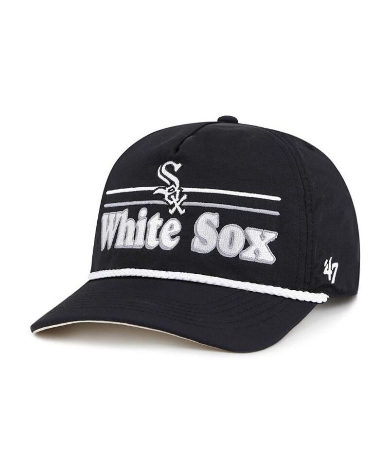 47 ブランド メンズ アクセサリー 帽子 キャップ ケープ '47 Brand Men's Black Chicago White Sox Campscape Hitch Adjustable Hat Black ブラック｜ReVida 店