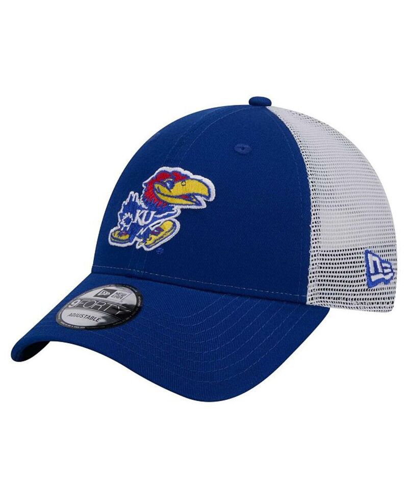 ニューエラ メンズ アクセサリー 帽子 New Era Men's Royal Kansas Jayhawks Trucker 9FORTY Adjustable Hat Royal