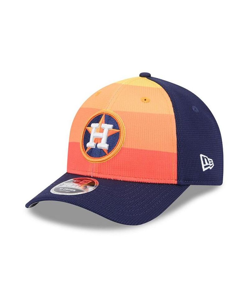 ニューエラ メンズ アクセサリー 帽子 New Era Men's Navy/Orange Houston Astros 2025 Batting Practice 9FORTY M-Crown Adjustable Hat Navy Orange ネイビー