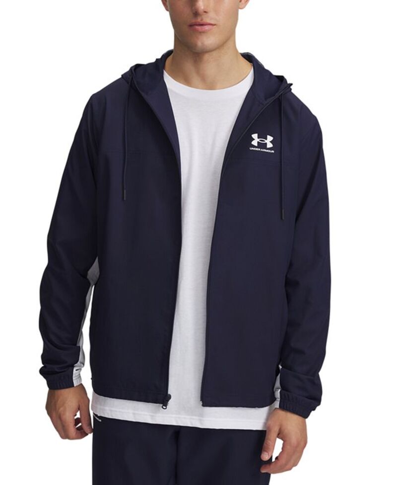 アンダーアーマー メンズ アウター ジャケット・ブルゾン Under Armour Men's Rival Woven Windbreaker Midnight Navy / White / White ホワイト