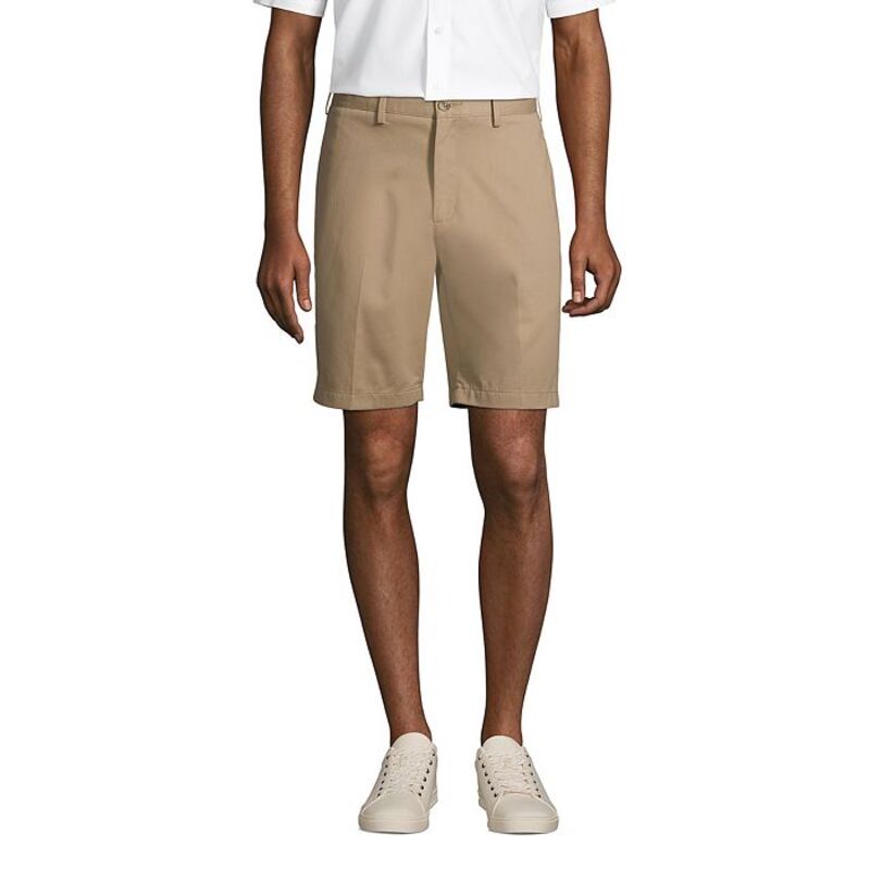 ランズエンド メンズ ボトムス ハーフパンツ・ショーツ ショートパンツ Lands' End Men's 9 Traditional Fit No Iron Chino Shorts Khaki カーキ