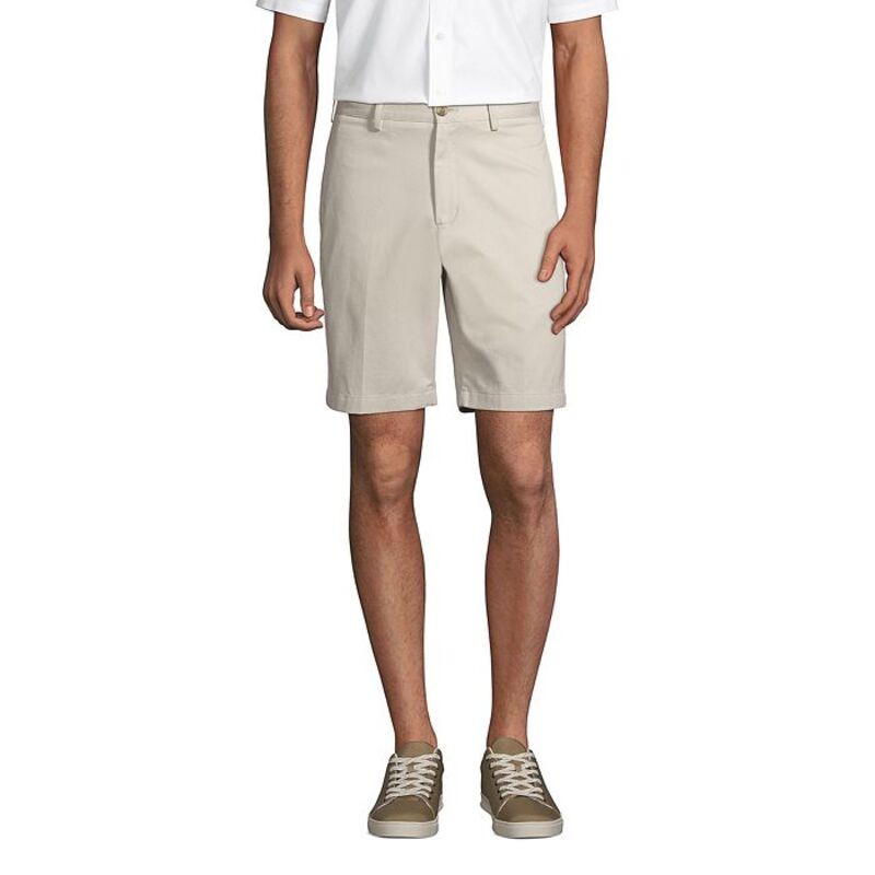 ランズエンド メンズ ボトムス ハーフパンツ・ショーツ ショートパンツ Lands' End Men's 9 Traditional Fit No Iron Chino Shorts Light stone ストーン