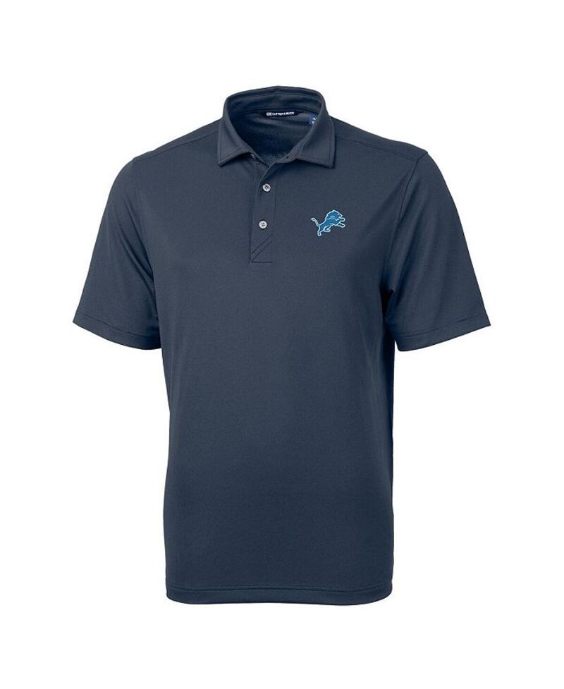 カッターアンドバック メンズ トップス ポロシャツ Cutter & Buck Men's Navy Detroit Lions Virtue Eco Pique Polo Navy ネイビー