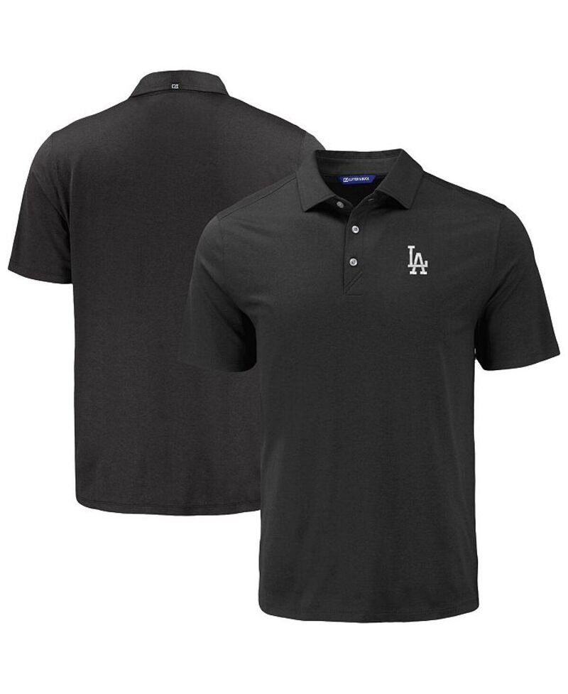 カッターアンドバック メンズ トップス ポロシャツ Cutter & Buck Men's Black Los Angeles Dodgers Coastline Epic Comfort Eco Polo Black ブラック
