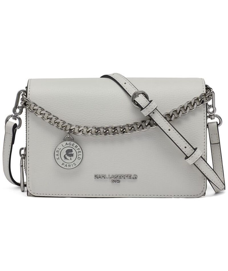 カール ラガーフェルド レディース バッグ ショルダーバッグ KARL LAGERFELD PARIS Lourdes Chain Strap Crossbody Bag White/silver ホワイト｜ReVida 店
